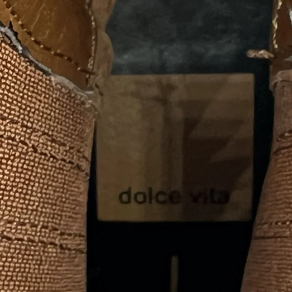 Dolce Vita Womens 7.5 Conway Brown Suede Ankle Boots Scalloped Booties Western - Picture 13 of 16